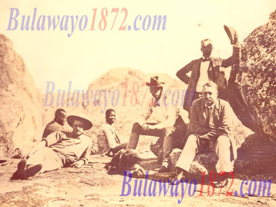 Cecil John Rhodes with colleagues at the Matopos Zimbabwe "World View", where he was eventually buried: the hill locally known as Malindidzimu